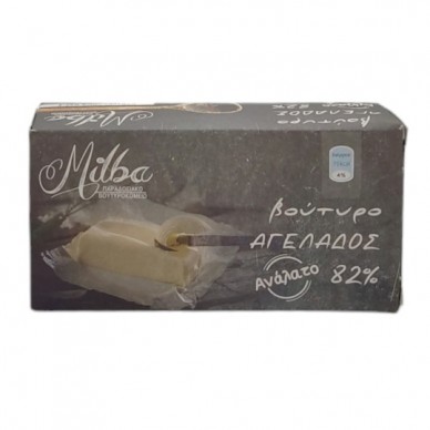 Βούτυρο αγελεδινό ανάλατο 82%λιπ.250gr MILBA
