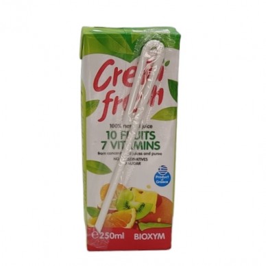 Φυσικός χυμός 10 φρούτα 250ml. CRETA FRESH